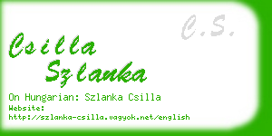 csilla szlanka business card